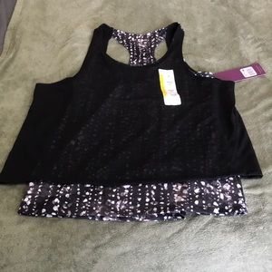 Black and White Double Layer Printed Tank